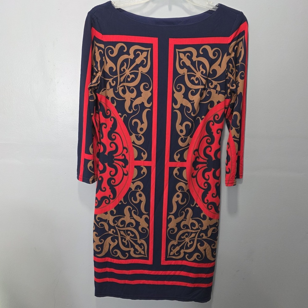 Joseph Ribkoff Dress Size 6 Womens Baroque Print 3/4 Sleeve